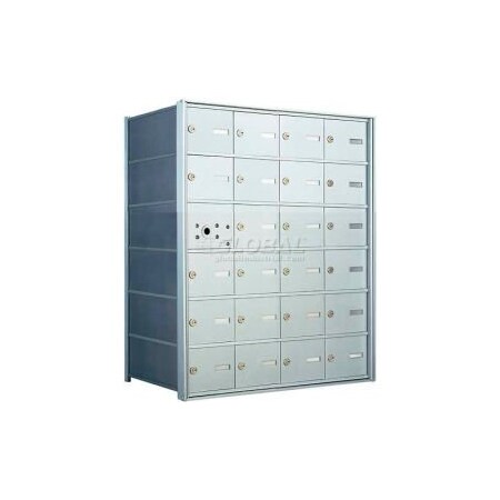 Florence Mfg Co 1400 Series Front Loading Horizontal Wall-Mounted Mailbox, 23 Compartments, Anodized Aluminum 140064A